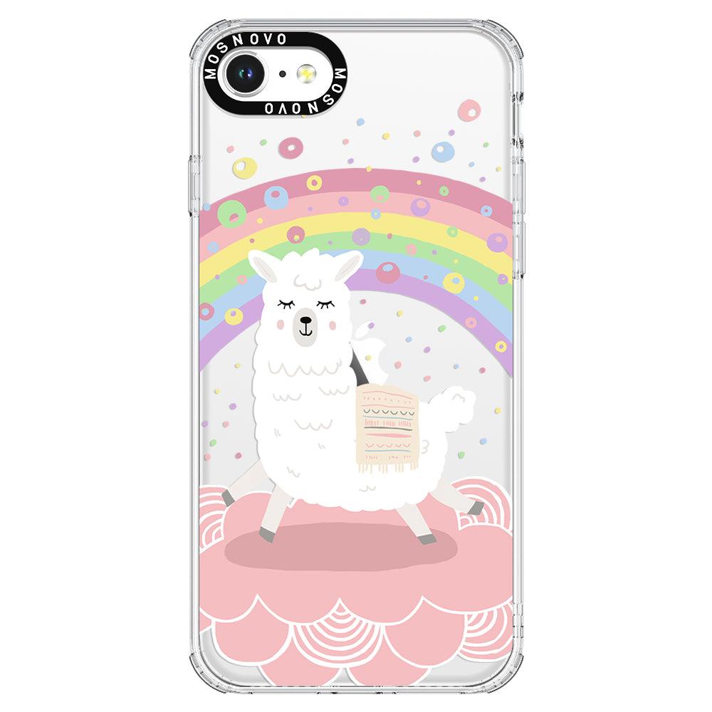 Pastel Rainbow Llama Phone Case - iPhone 8 Case