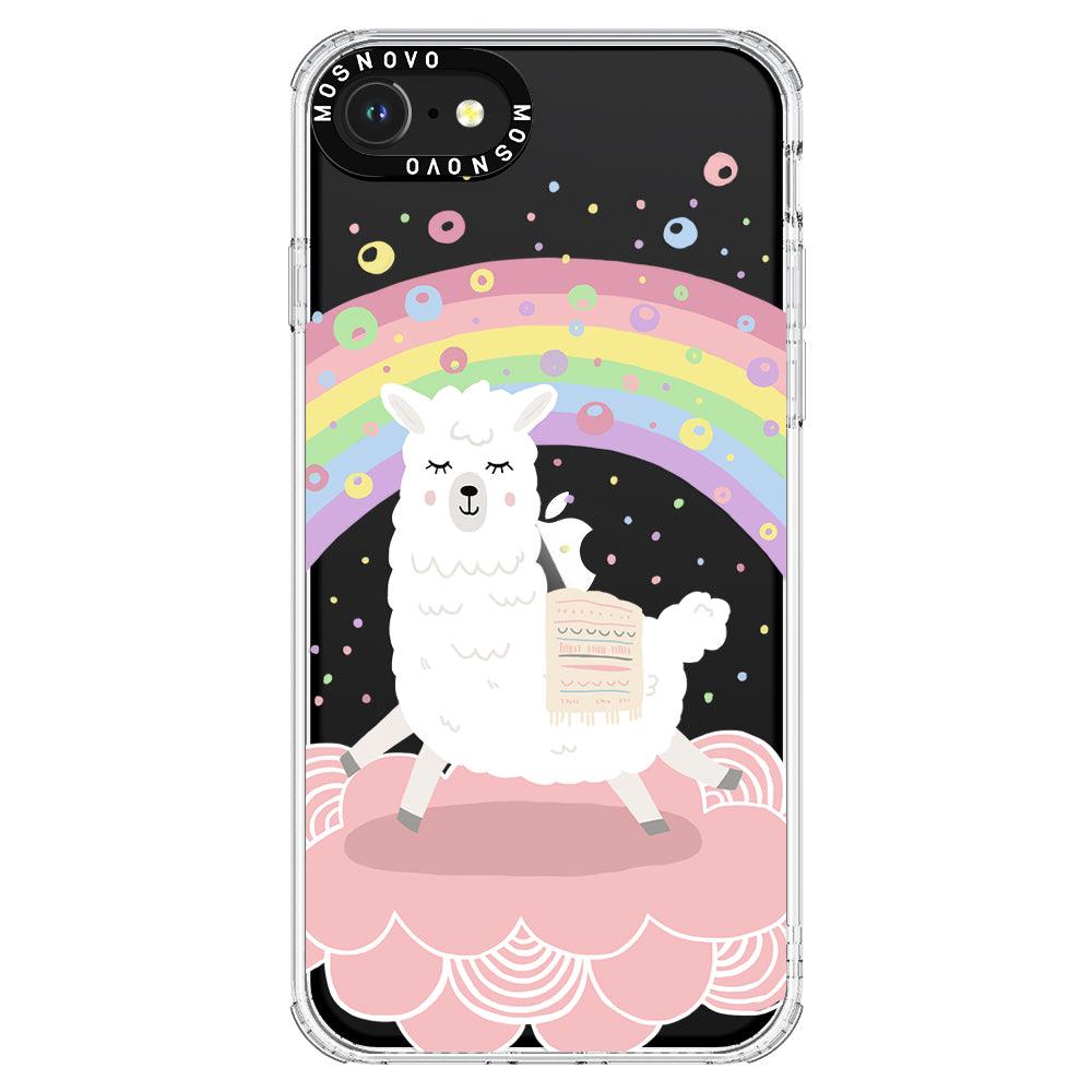 Pastel Rainbow Llama Phone Case - iPhone 8 Case