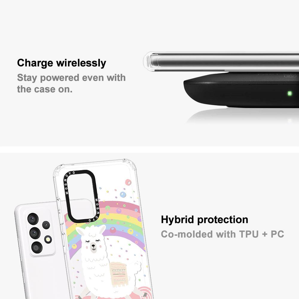 Pastel Rainbow Llama Phone Case - Samsung Galaxy A52 & A52s Case - MOSNOVO