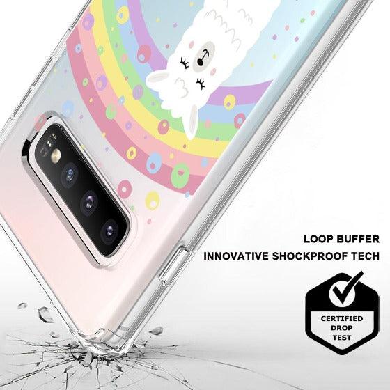 Rainbow Alpaca Phone Case - Samsung Galaxy S10 Case - MOSNOVO