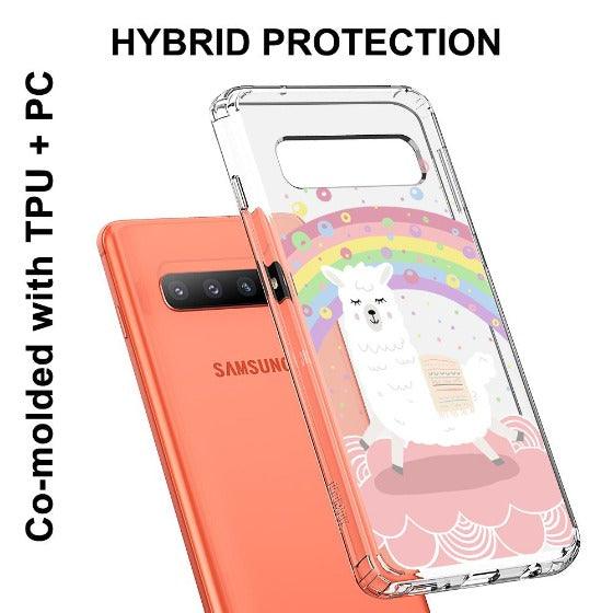 Rainbow Alpaca Phone Case - Samsung Galaxy S10 Case - MOSNOVO