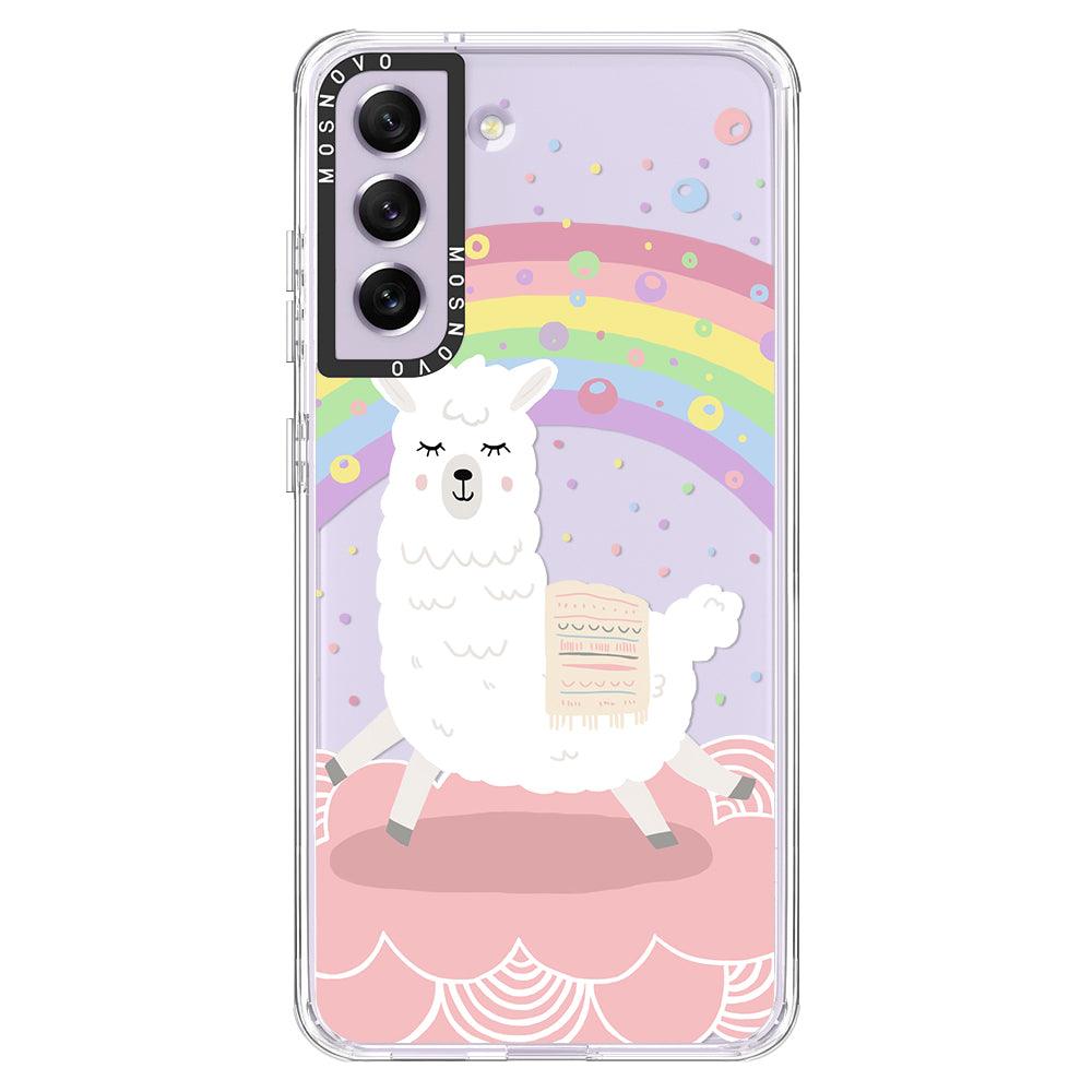 Pastel Rainbow Llama Phone Case - Samsung Galaxy S21 FE Case - MOSNOVO