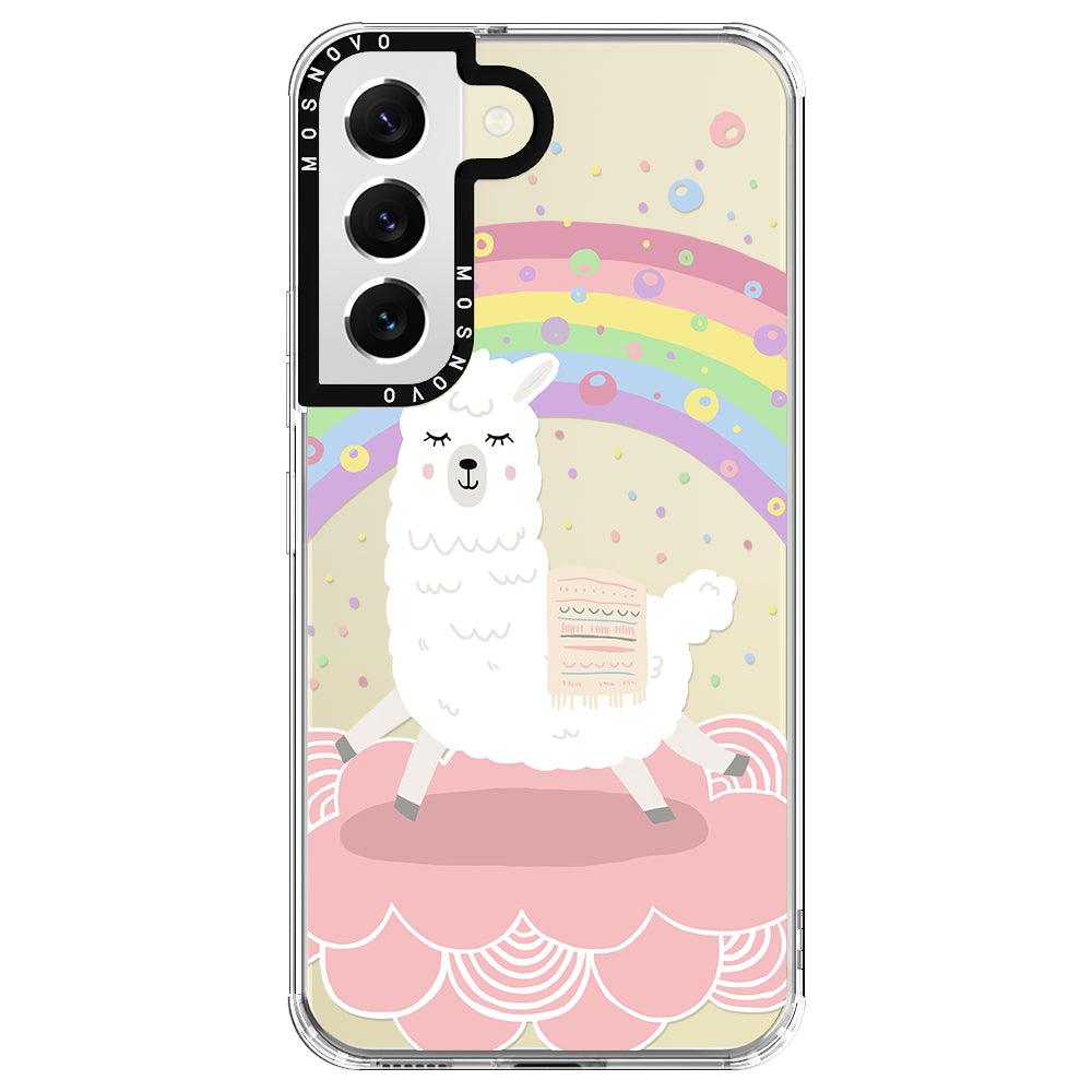 Pastel Rainbow Llama Phone Case - Samsung Galaxy S22 Case - MOSNOVO