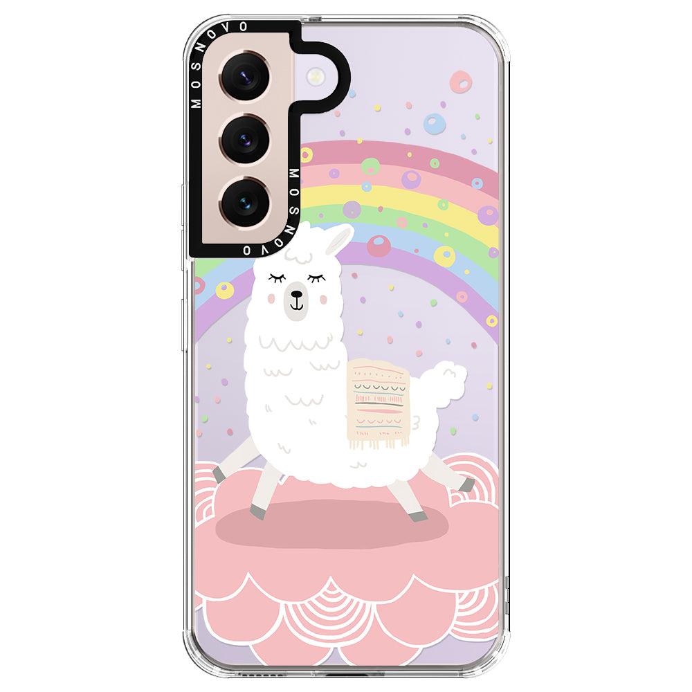 Pastel Rainbow Llama Phone Case - Samsung Galaxy S22 Plus Case - MOSNOVO