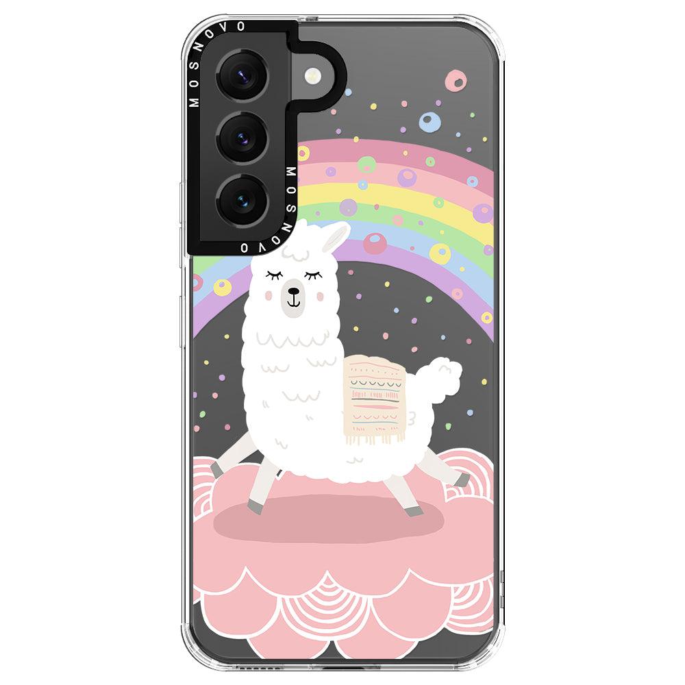 Pastel Rainbow Llama Phone Case - Samsung Galaxy S22 Plus Case - MOSNOVO