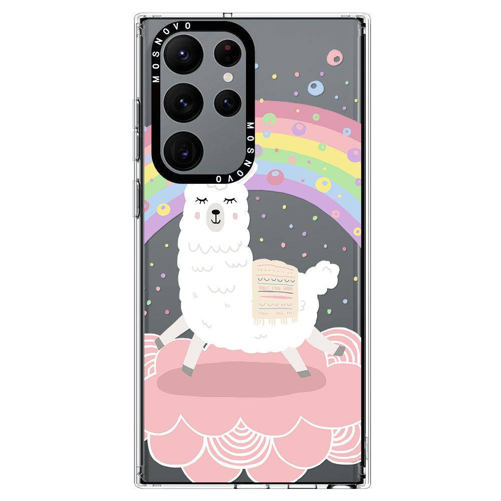 Pastel Rainbow Llama Phone Case - Samsung Galaxy S22 Ultra Case - MOSNOVO
