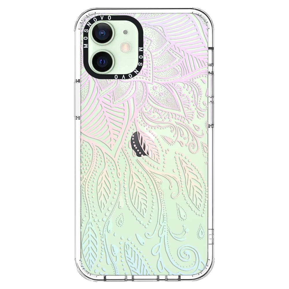 Pastel Rainbow Mandala Phone Case - iPhone 12 Mini Case - MOSNOVO