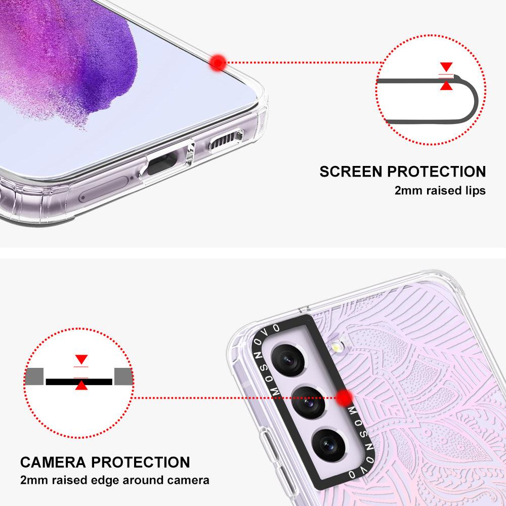Pastel Rainbow Mandala Phone Case - Samsung Galaxy S21 FE Case - MOSNOVO
