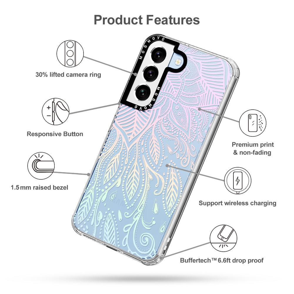 Pastel Rainbow Mandala Phone Case - Samsung Galaxy S22 Plus Case - MOSNOVO
