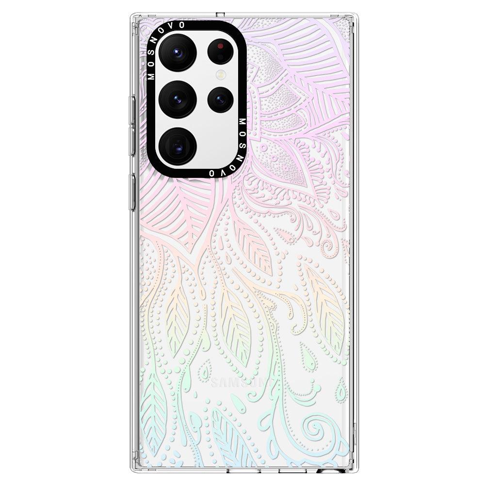 Pastel Rainbow Mandala Phone Case - Samsung Galaxy S22 Ultra Case - MOSNOVO