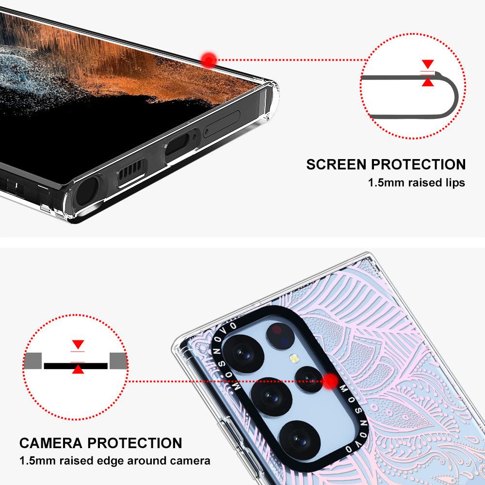 Pastel Rainbow Mandala Phone Case - Samsung Galaxy S22 Ultra Case - MOSNOVO
