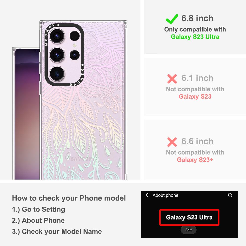 Pastel Rainbow Mandala Phone Case - Samsung Galaxy S23 Ultra Case - MOSNOVO