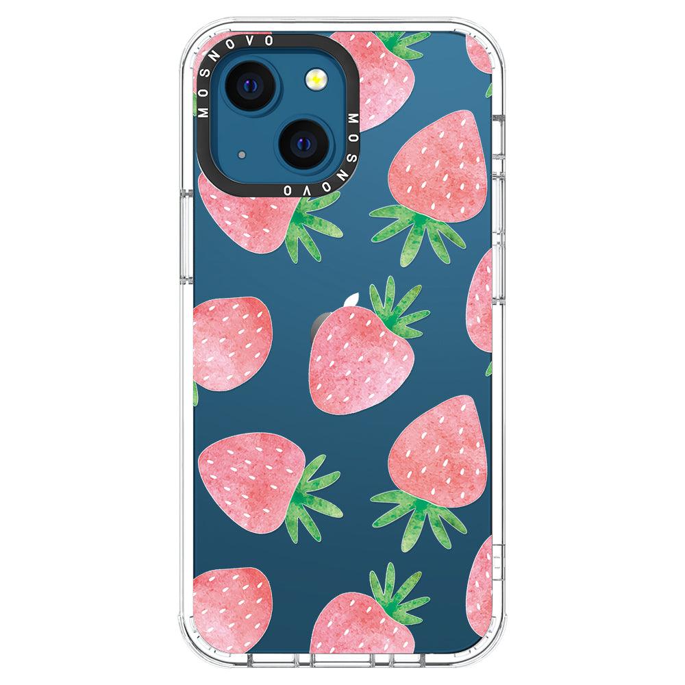 Pastel Strawberry Phone Case - iPhone 13 Case - MOSNOVO