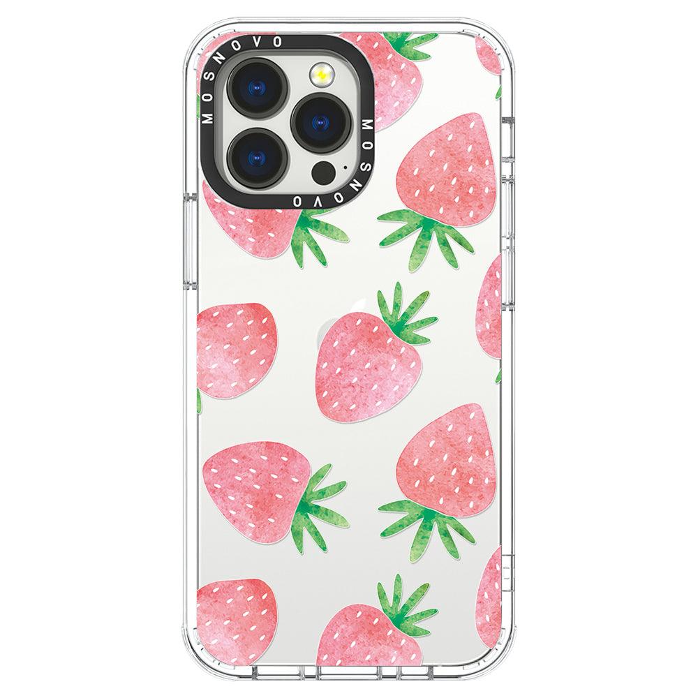 Pastel Strawberry Phone Case - iPhone 13 Pro Case - MOSNOVO