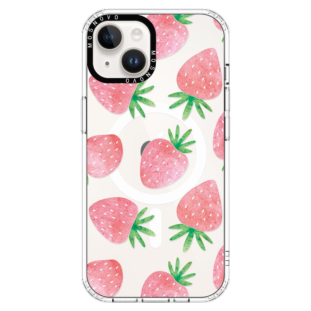 Pastel Strawberry Phone Case - iPhone 14 Case - MOSNOVO
