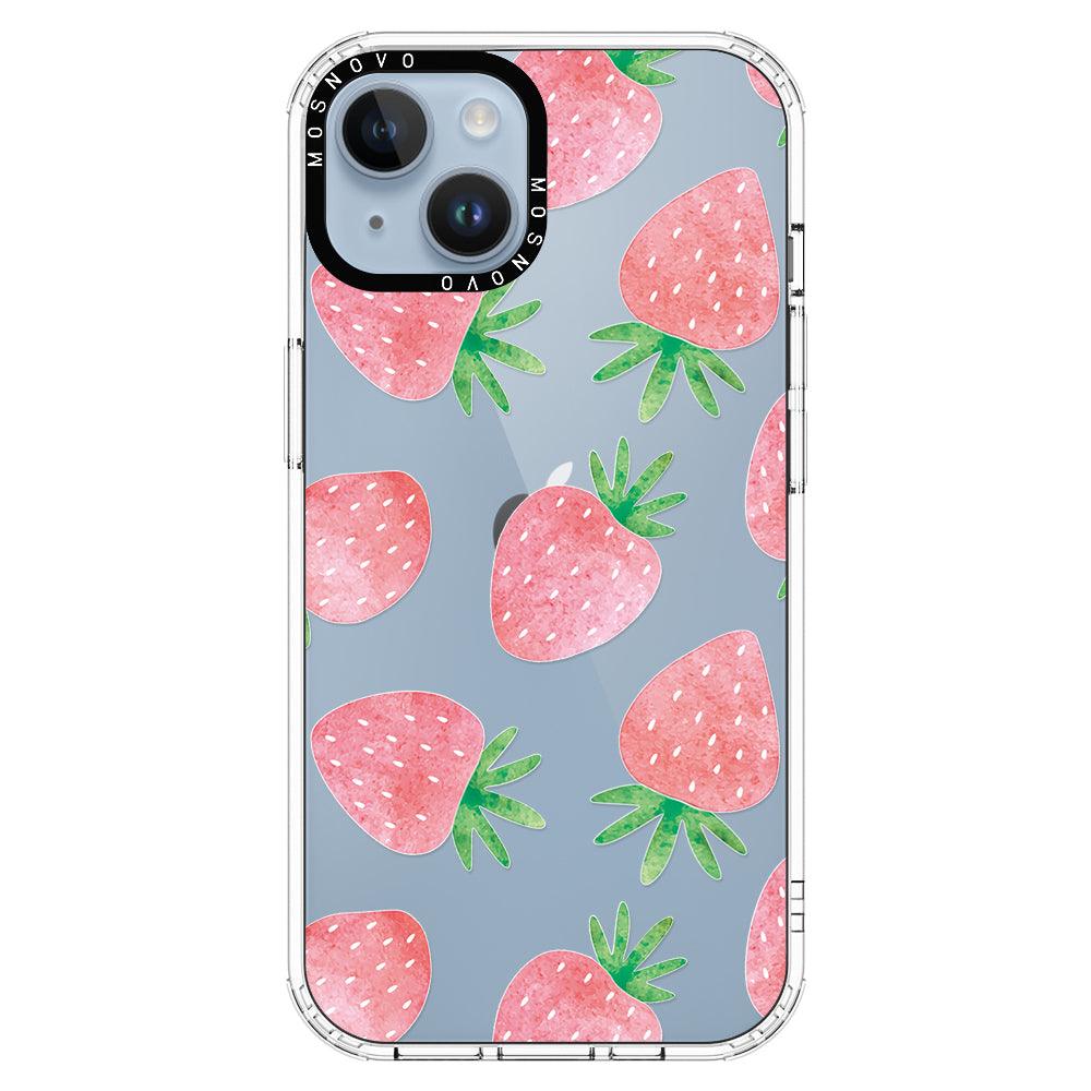 Pastel Strawberry Phone Case - iPhone 14 Case - MOSNOVO