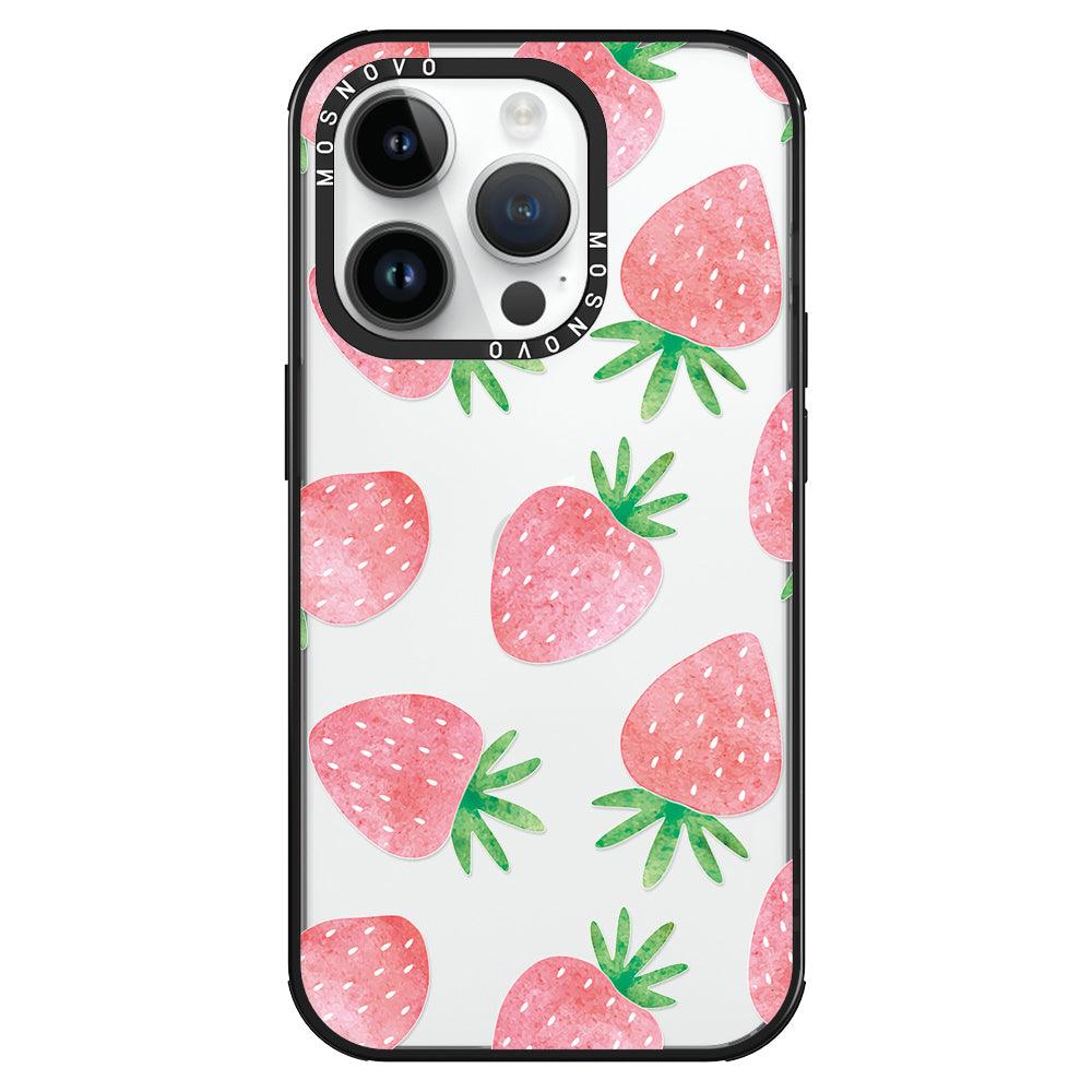 Pastel Strawberry Phone Case - iPhone 14 Pro Case - MOSNOVO
