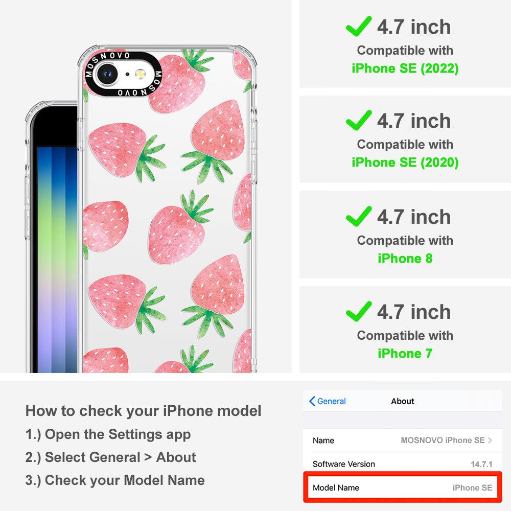 Pastel Strawberry Phone Case - iPhone 7 Case - MOSNOVO