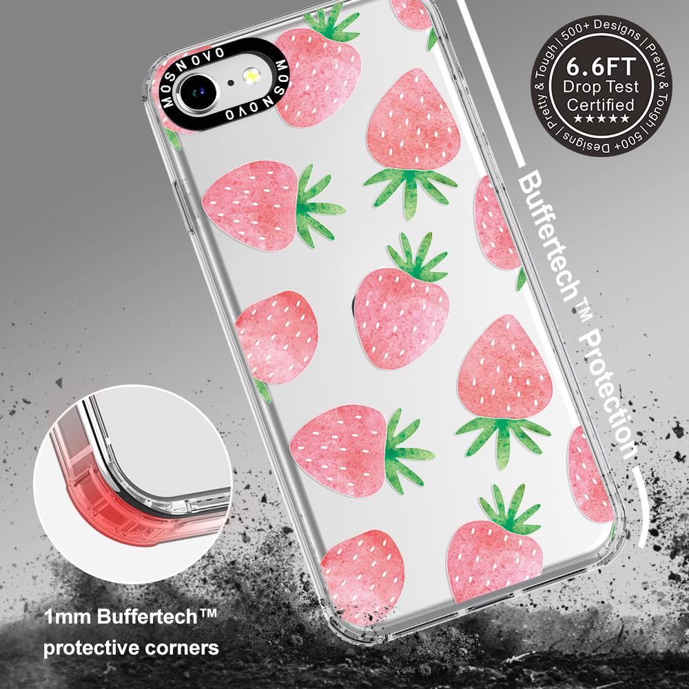 Pastel Strawberry Phone Case - iPhone 8 Case - MOSNOVO