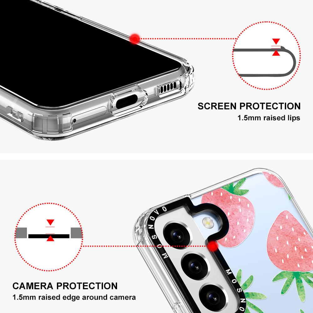 Pastel Strawberry Phone Case - Samsung Galaxy S22 Case - MOSNOVO