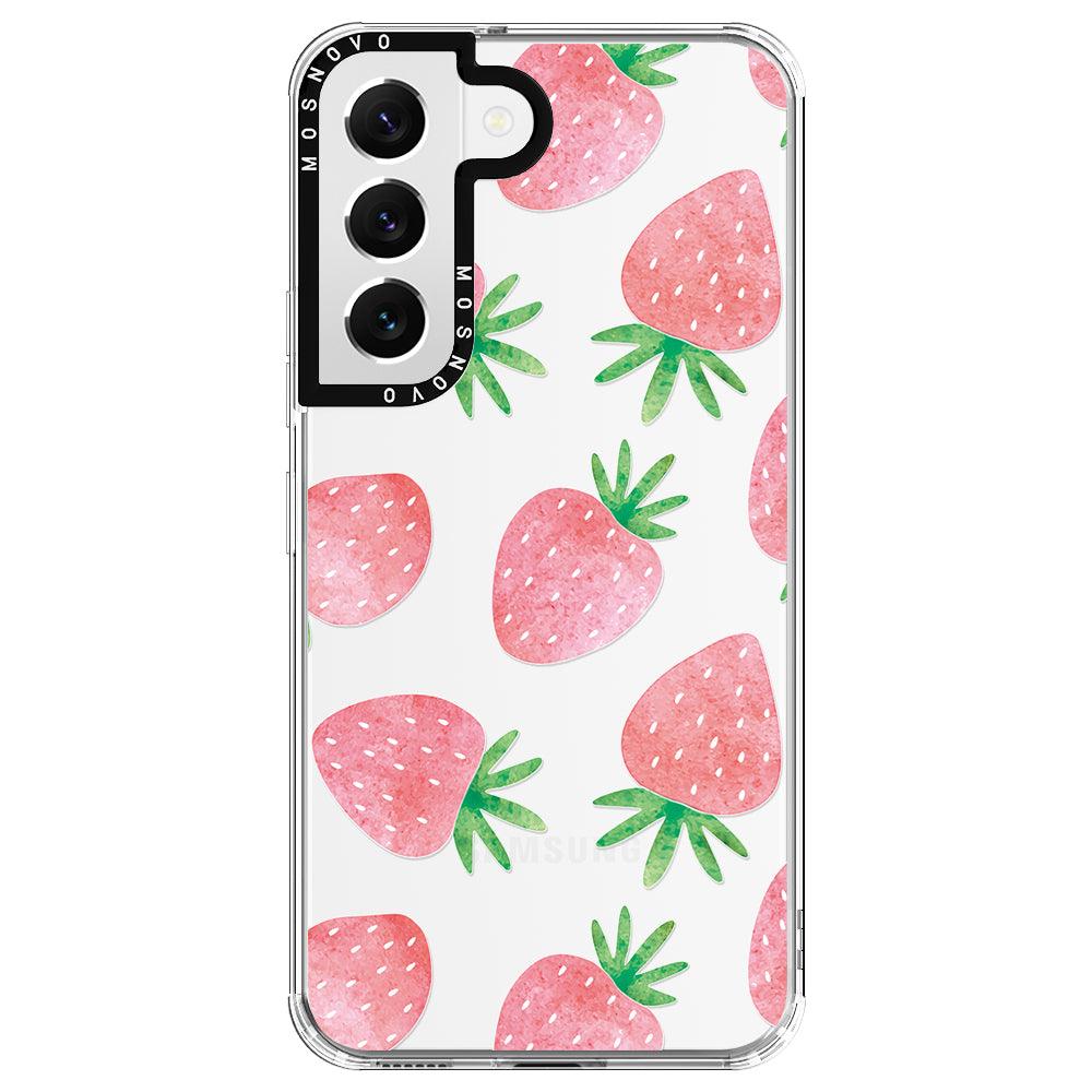 Pastel Strawberry Phone Case - Samsung Galaxy S22 Case - MOSNOVO