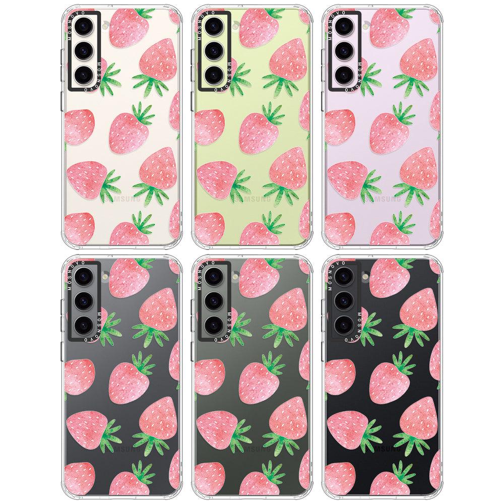 Pastel Strawberry Phone Case - Samsung Galaxy S23 Plus Case - MOSNOVO