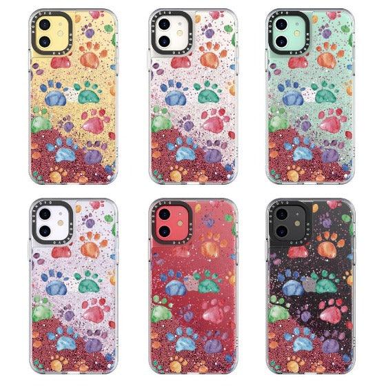 Paws Glitter Phone Case - iPhone 11 Case - MOSNOVO