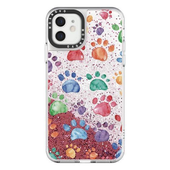 Paws Glitter Phone Case - iPhone 12 Mini Case - MOSNOVO