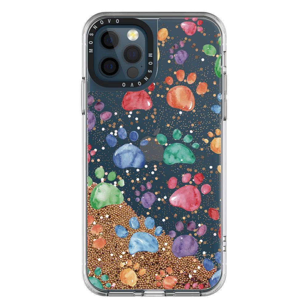 Paws Glitter Phone Case - iPhone 12 Pro Case - MOSNOVO