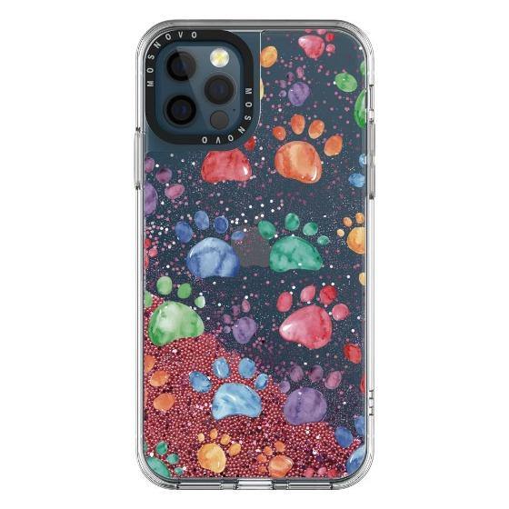 Paws Glitter Phone Case - iPhone 12 Pro Case - MOSNOVO
