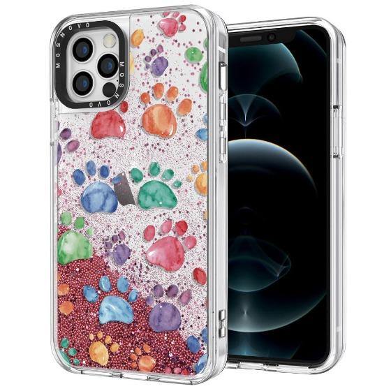 Paws Glitter Phone Case - iPhone 12 Pro Max Case - MOSNOVO