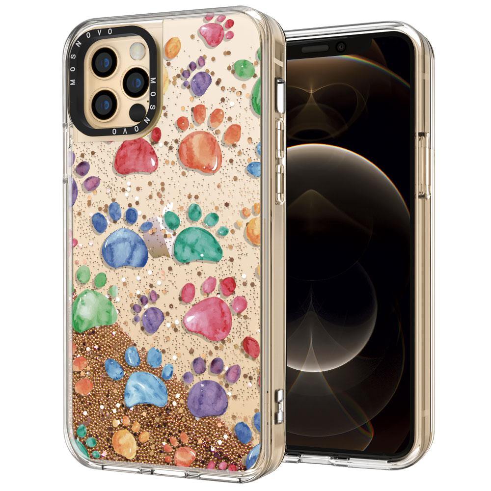Paws Glitter Phone Case - iPhone 12 Pro Max Case - MOSNOVO