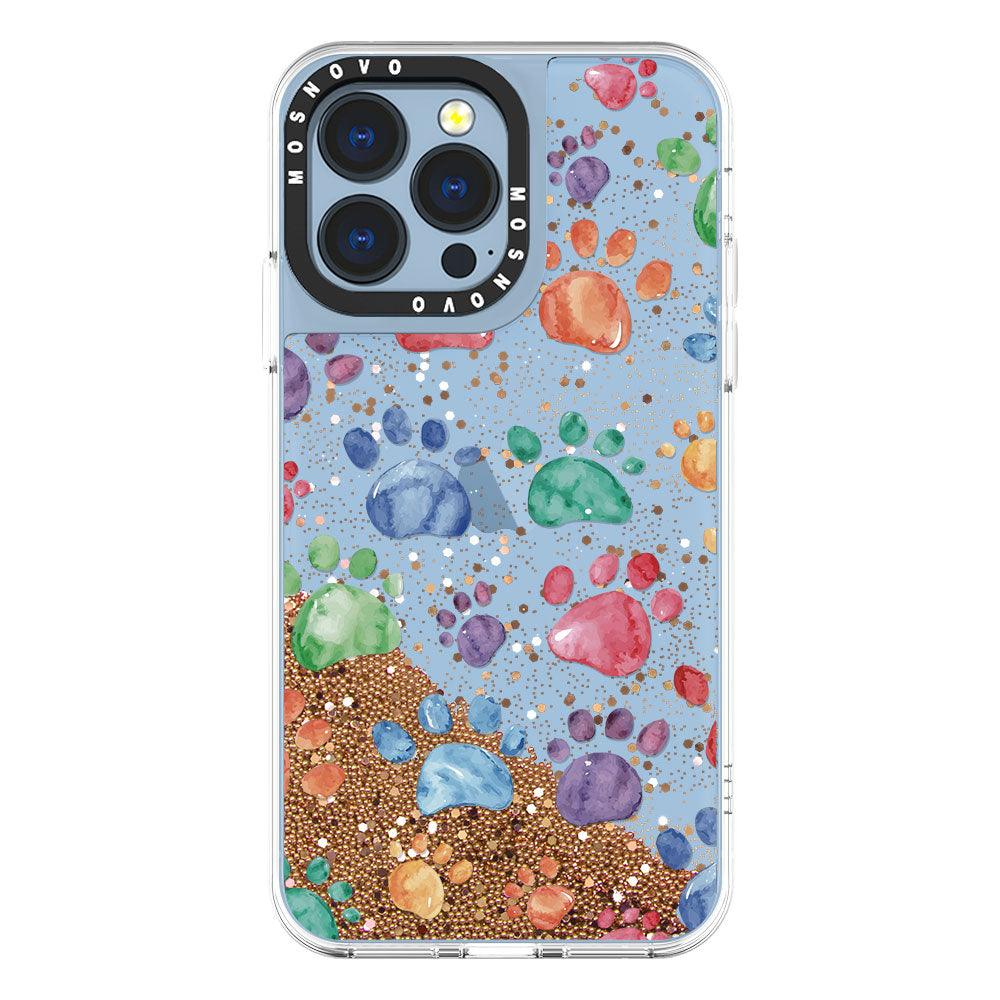 Paws Glitter Phone Case - iPhone 13 Pro Case - MOSNOVO