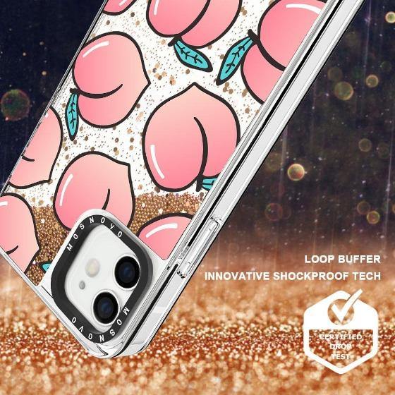 Peach Glitter Phone Case - iPhone 12 Case - MOSNOVO