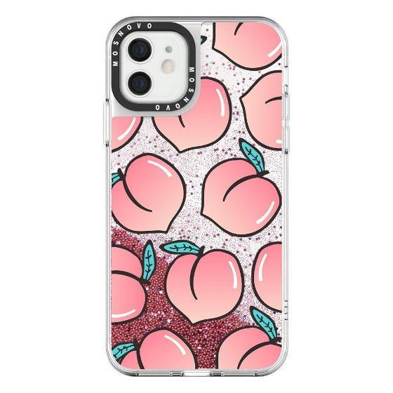 Peach Glitter Phone Case - iPhone 12 Case - MOSNOVO