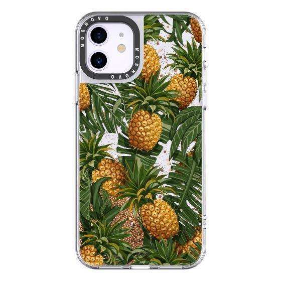 Pineapple Botany Glitter Phone Case - iPhone 11 Case - MOSNOVO