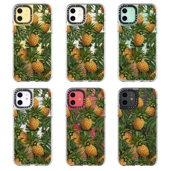 Pineapple Botany Glitter Phone Case - iPhone 11 Case - MOSNOVO