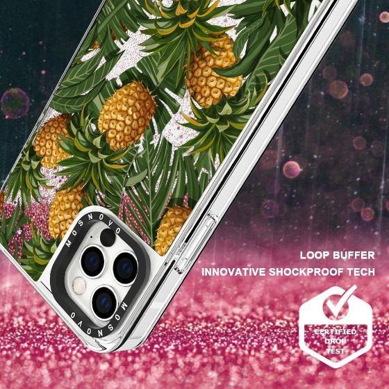 Pineapple Botany Glitter Phone Case - iPhone 12 Pro Case - MOSNOVO