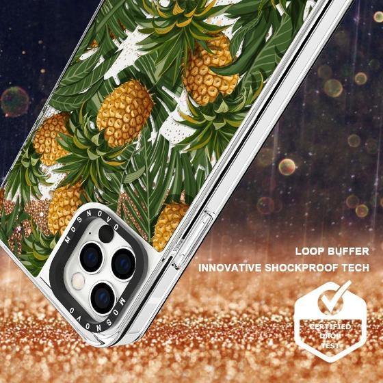 Pineapple Botany Glitter Phone Case - iPhone 12 Pro Case - MOSNOVO