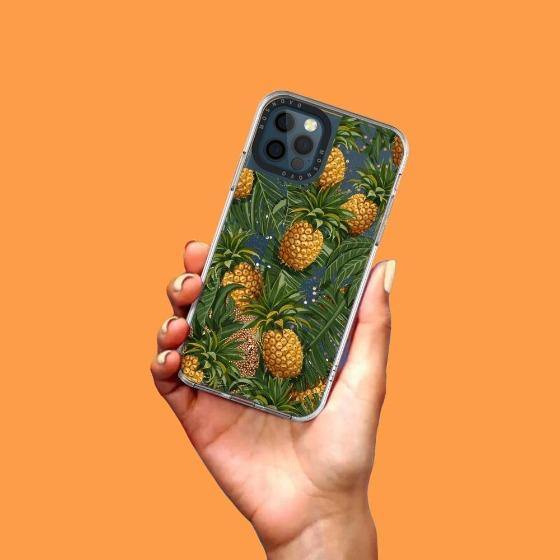 Pineapple Botany Glitter Phone Case - iPhone 12 Pro Max Case - MOSNOVO