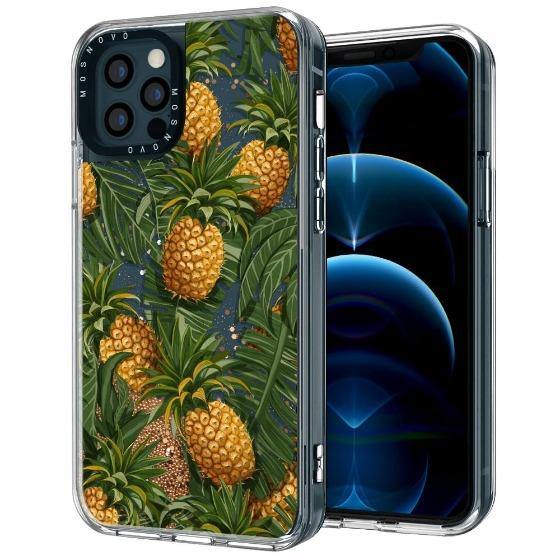 Pineapple Botany Glitter Phone Case - iPhone 12 Pro Max Case - MOSNOVO