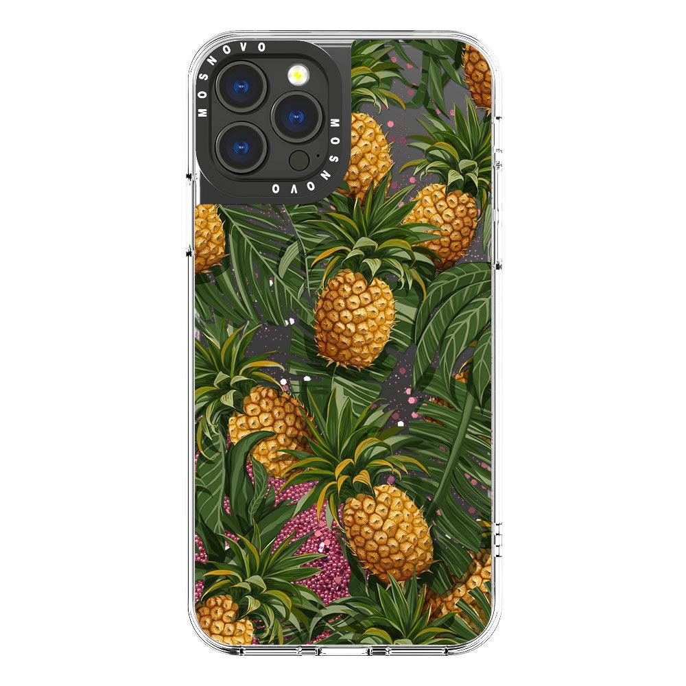 Pineapple Botany Glitter Phone Case - iPhone 13 Pro Max Case - MOSNOVO