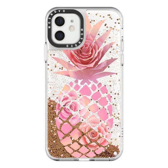 Pineapple Rose Glitter Phone Case - iPhone 12 Mini Case