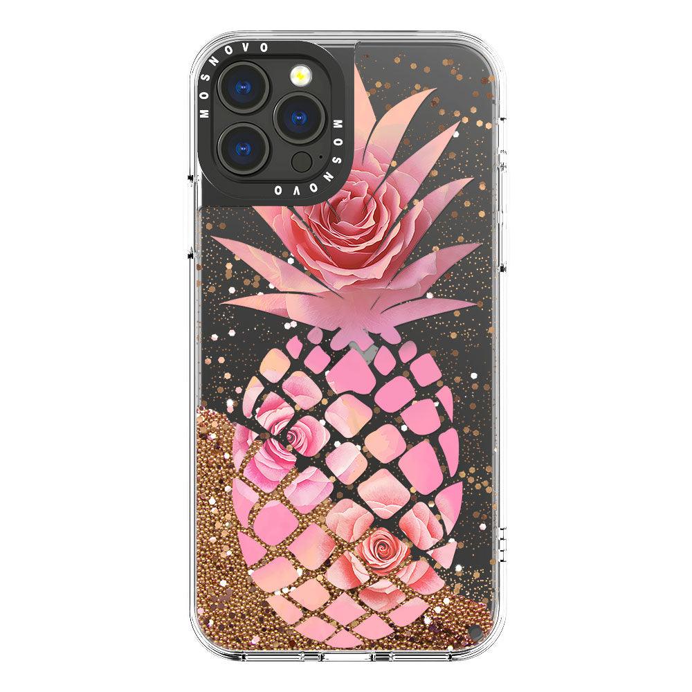 Pineapple Rose Glitter Phone Case - iPhone 13 Pro Max Case - MOSNOVO