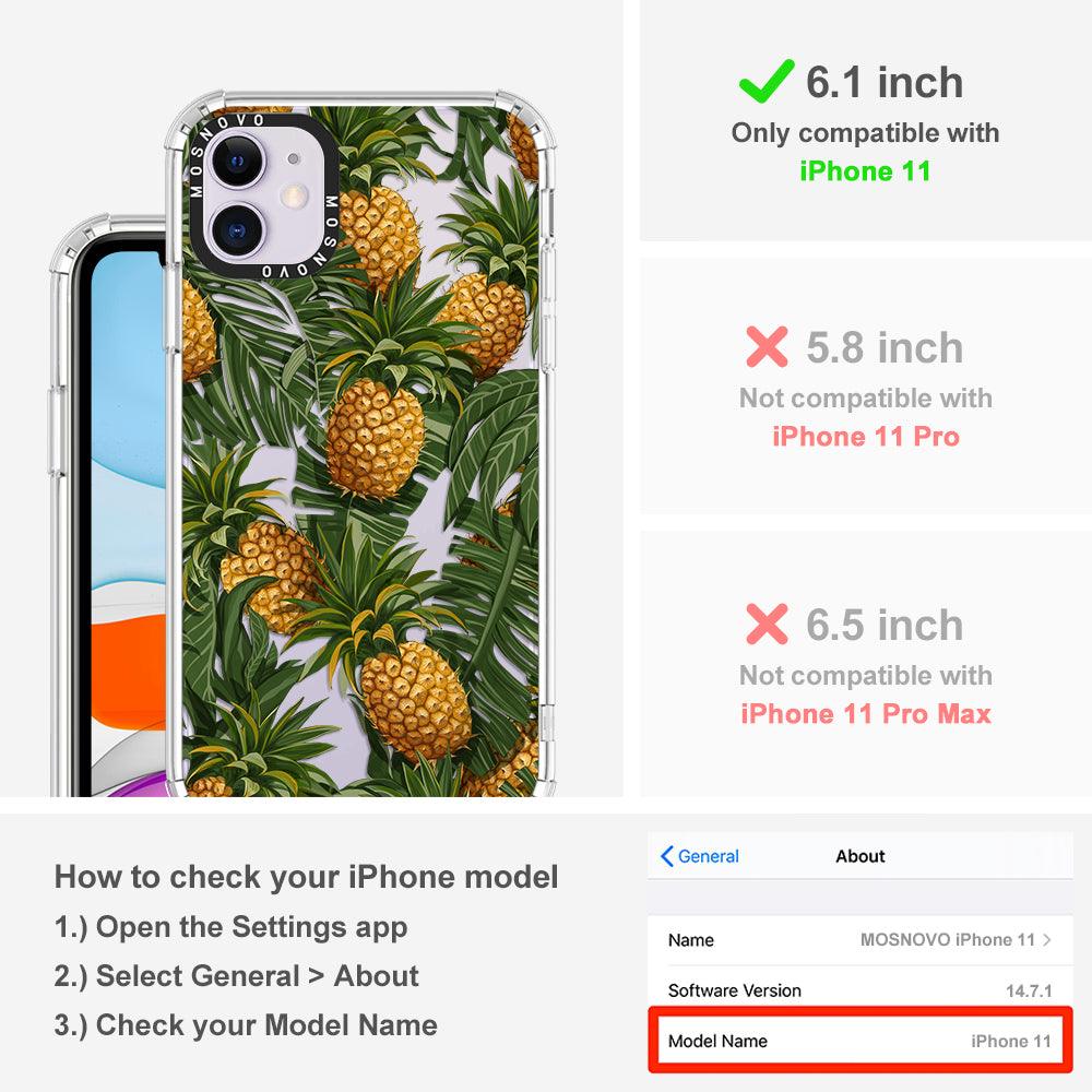Pineapple Botany Phone Case - iPhone 11 Case - MOSNOVO