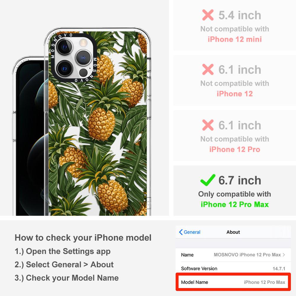 Pineapple Botany Phone Case - iPhone 12 Pro Max Case - MOSNOVO