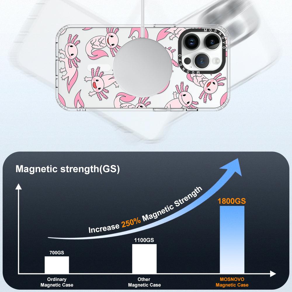 Pink Axolotl Phone Case - iPhone 14 Pro Max Case - MOSNOVO