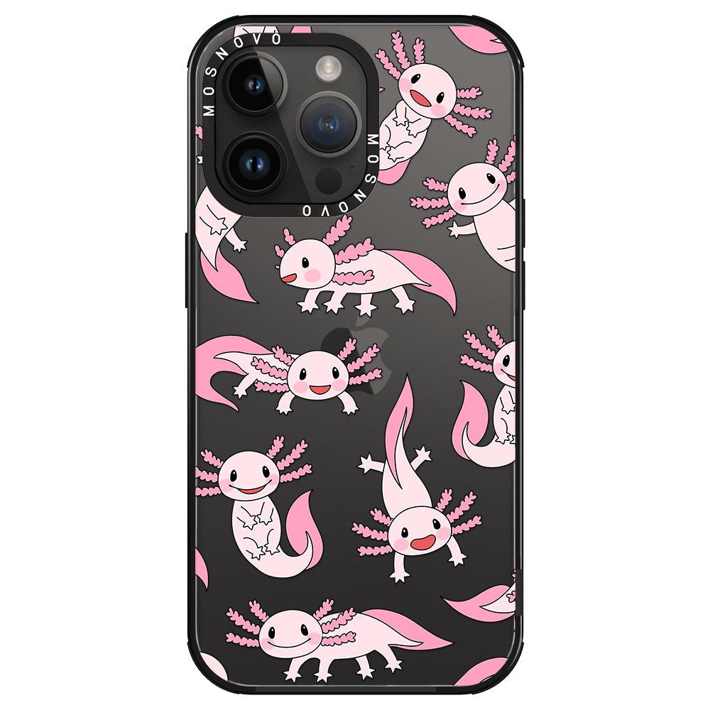 Pink Axolotl Phone Case - iPhone 14 Pro Max Case - MOSNOVO
