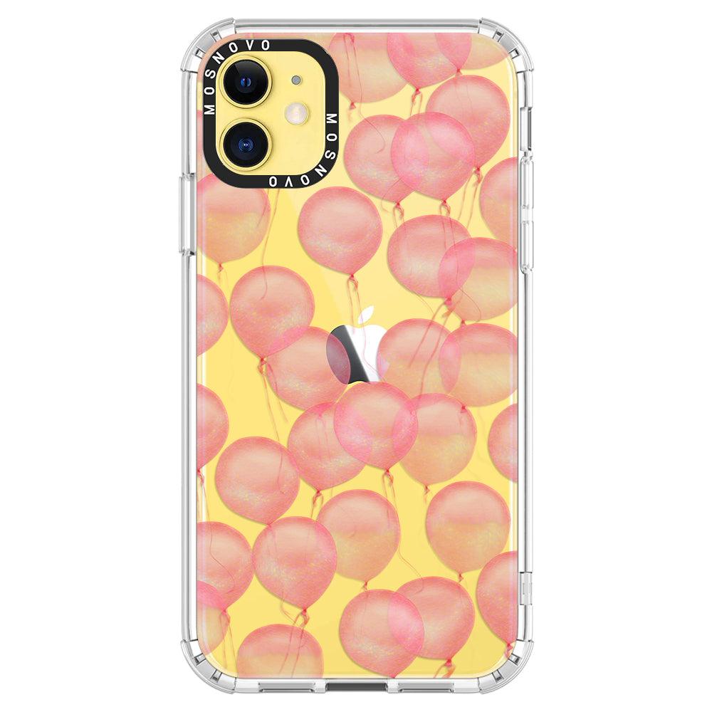 Pink Ballons Phone Case - iPhone 11 Case - MOSNOVO