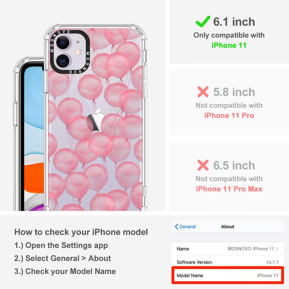 Pink Ballons Phone Case - iPhone 11 Case - MOSNOVO